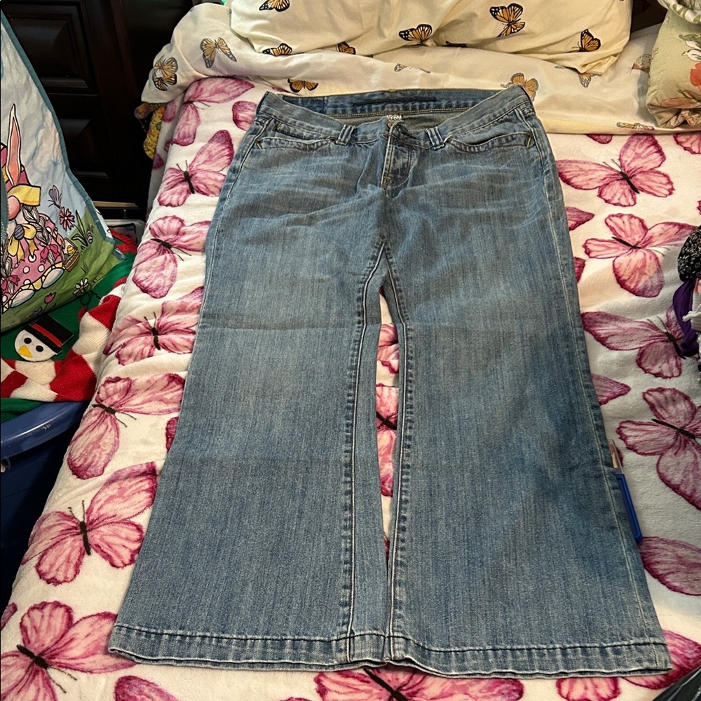 Saltwater LUXE Blue Flare Wide Leg Jeans